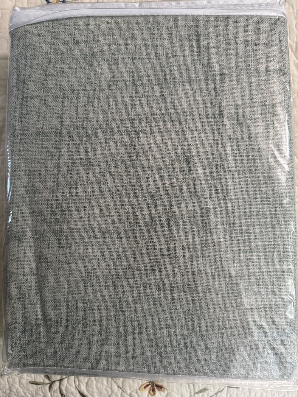 Light Gray Textured Drapery Panel - Picture 4 of 5